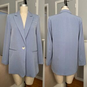 Womens YAS oversized blazer in blue in size S